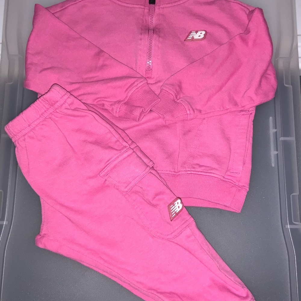 New Balance Kids Bright Pink Jogger Set